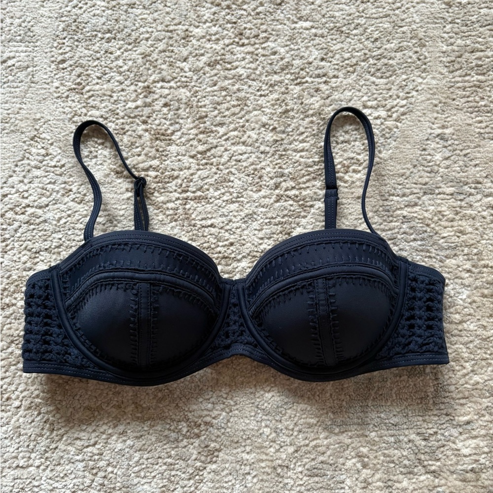 Triangl Navy Blue Swimwear Bikini Bra Size Medium